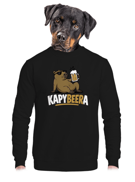 Kapybeera unisex mikina bez kapuce Black