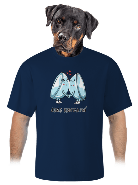Kontaktní čočky unisex tričko oversized Midnight Blue