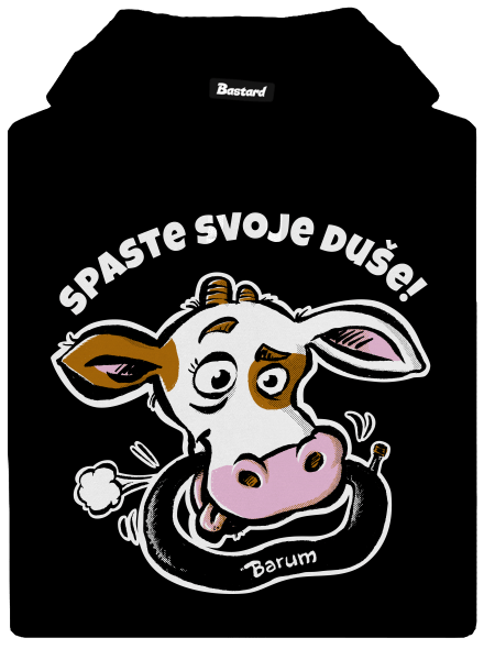 Spaste svoje duše pánská mikina klokanka Black