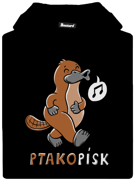 Ptakopísk dětská mikina klokanka Black