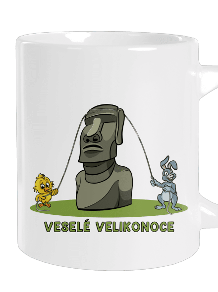 Velikonoční Moai velký hrnek White