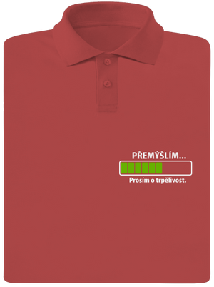 Přemýšlím pánská polokošile Burgundy