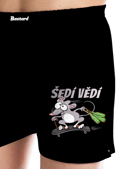 Šedí vědí - myšák pánské trenky Black