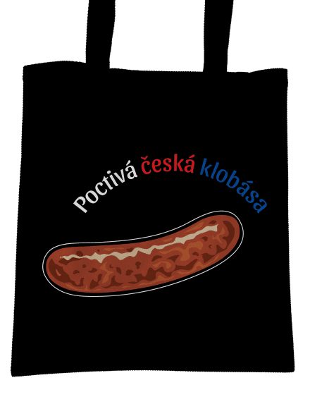 Poctivá buchta a klobása taška Black