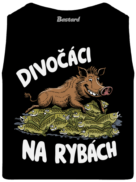 Divočáci na rybách pánské tílko Black