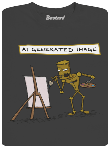 AI generated image pánské tričko Dark Grey