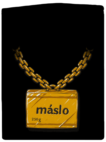 Máslo pánská mikina na zip Black