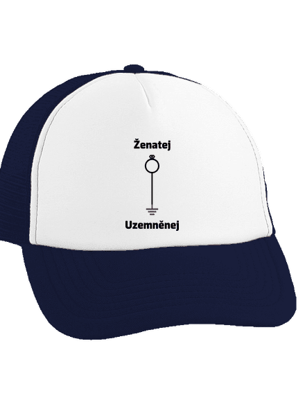 Ženatej a uzemněnej kšiltovka truckerka French Navy cap