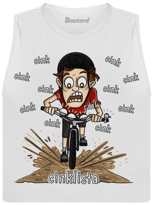 Cinklista dámské tílko volné White