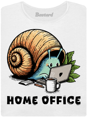 Šnekův home office dámské tričko s lemem White