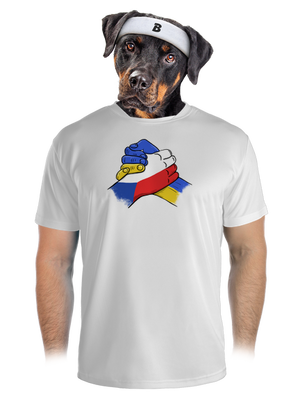 Ukrajina - Podpora pánské sportovní tričko White