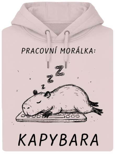 Pracovní morálka unisex mikina premium Rose Chalk
