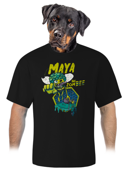 Zombee Mája unisex tričko oversized Black