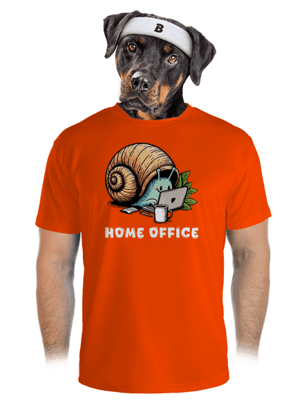 Šnekův home office pánské sportovní tričko Neon Orange