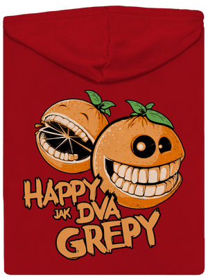 Happy grepy pánská mikina na zip Red