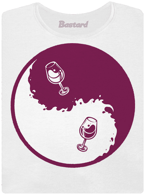 Jin Jang víno dámské tričko White