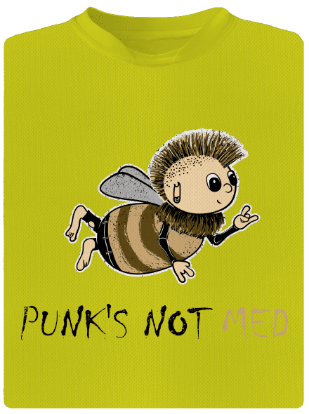 Punks Not Med pánské sportovní tričko Neon Yellow