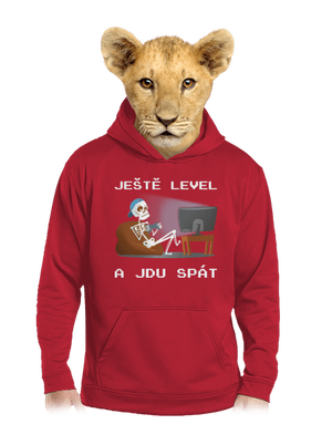 Ještě level dětská mikina klokanka Fire Red