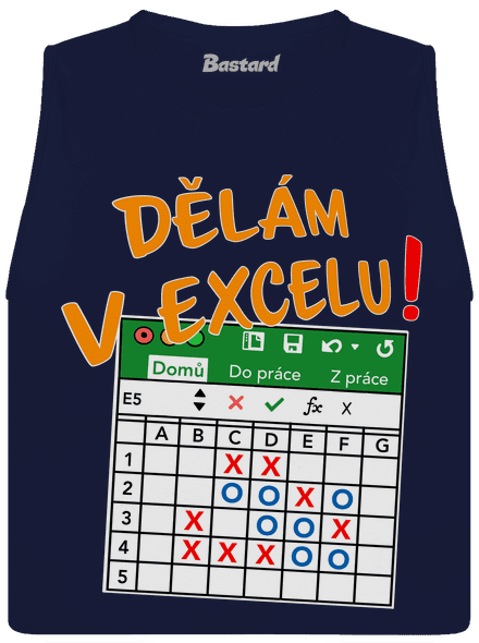 Dělám v Excelu dámské tílko volné Navy