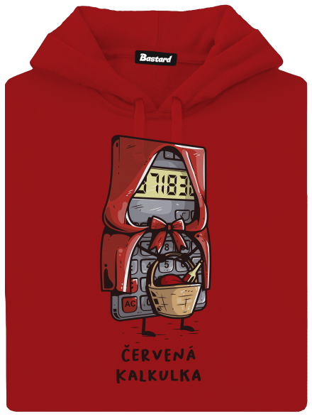 Červená kalkulka dámská mikina klokanka Red Mal