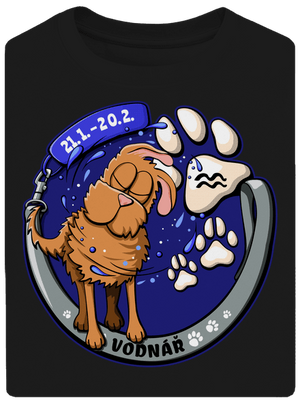 Psí horoskop: Vodnář unisex tričko oversized Black