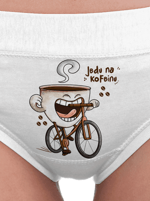 Jedu na kofeinu dámské kalhotky White