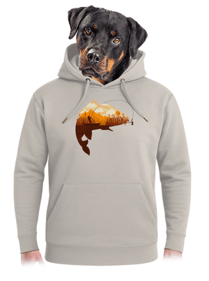 Kapitální úlovek unisex mikina premium Pastel Macchiato