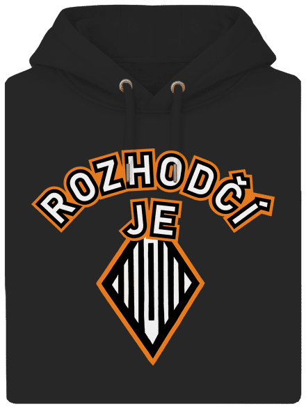 Rozhodčí unisex mikina premium Dark Black