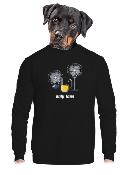 Only fans unisex mikina bez kapuce Black