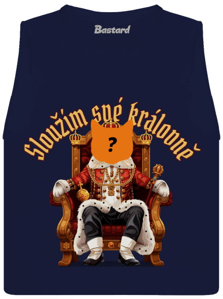 Sloužím svému králi dámské tílko volné Navy