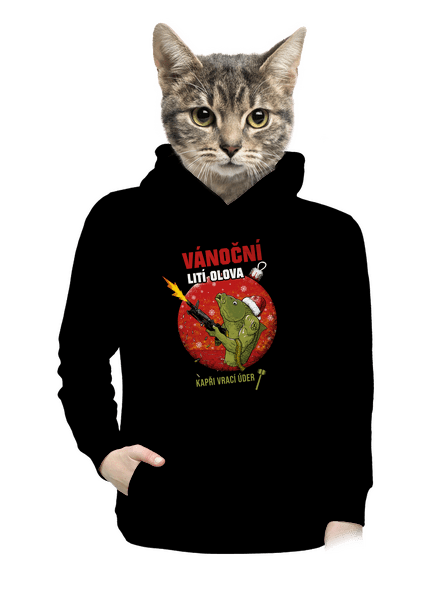 Vánoční lití olova dámská mikina klokanka Black
