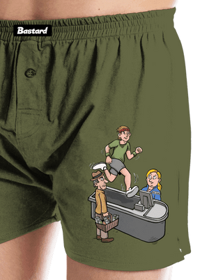 Běžecký pás pánské trenky Khaki