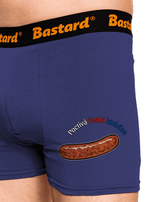 Poctivá buchta a klobása boxerky Blue Navy