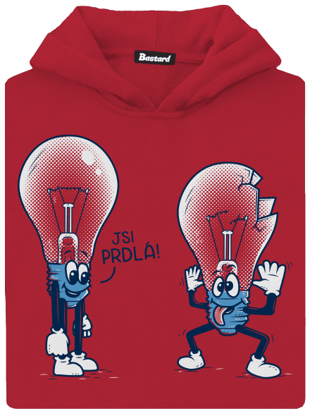 Prdlá dětská mikina klokanka Fire Red