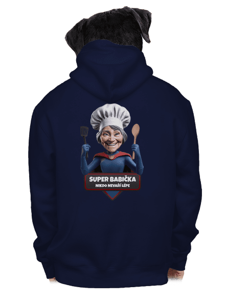 Super babička pánská mikina na zip Navy