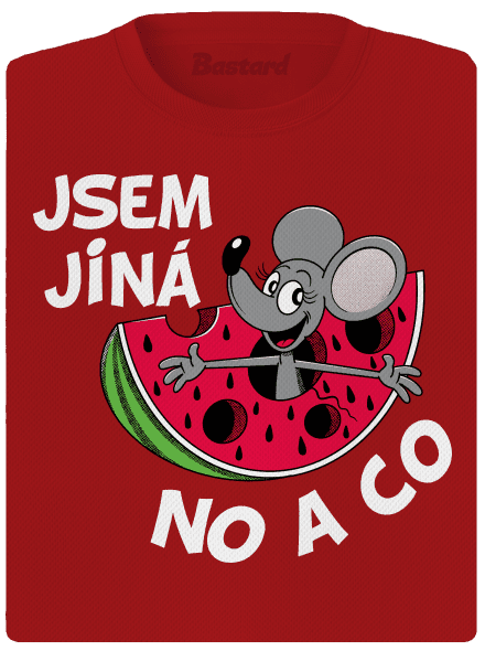 Jsem jiná dámské sportovní tričko Red Mal