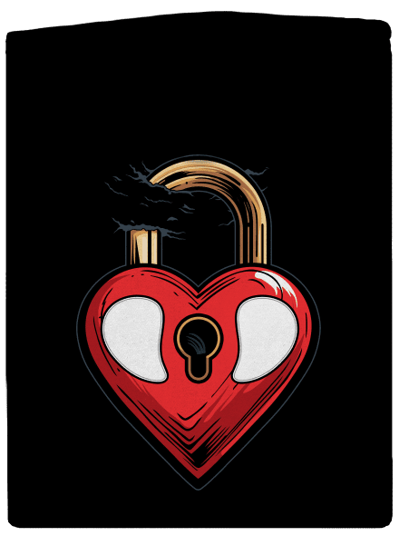 Zámek lásky dámská mikina na zip Black