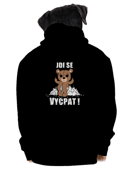 Jdi se vycpat pánská mikina na zip Black