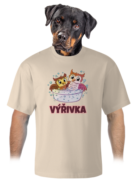 Výřivka unisex tričko oversized Almond