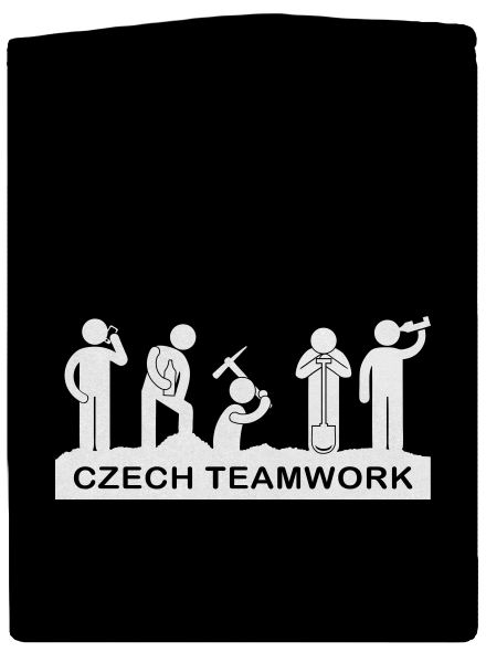 Czech Teamwork pánská mikina na zip Black