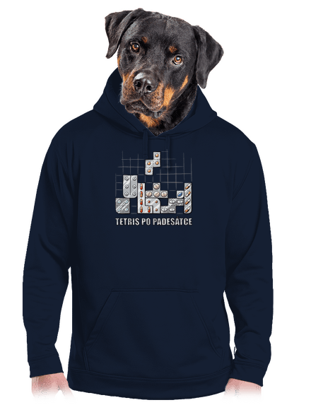 Tetris pánská mikina klokanka Navy