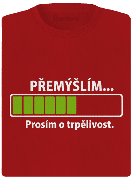 Přemýšlím dámské sportovní tričko Red Mal