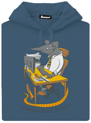 Kancelářská krysa dámská mikina klokanka Denim