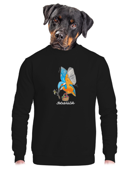 Koledňáček unisex mikina bez kapuce Black