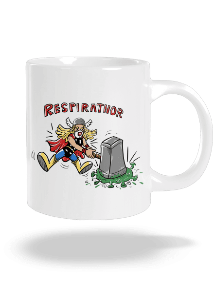 Respirathor velký hrnek White