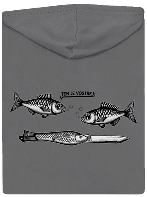 Vostrá rybička dámská mikina na zip Steel Gray