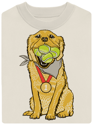 Zlatý retrívr unisex mikina bez kapuce Off White