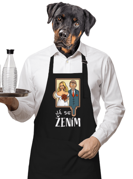 Já se žením/vdávám zástěra Black