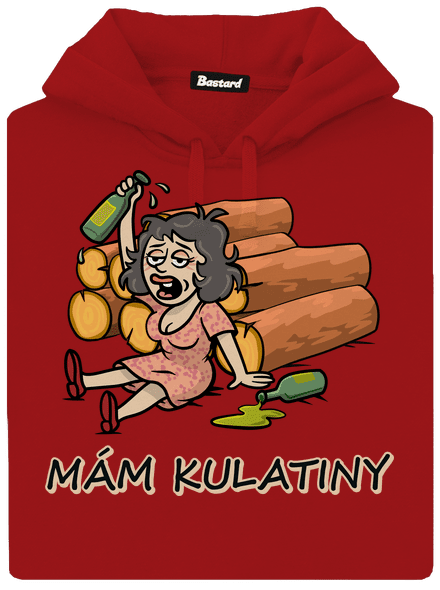 Mám kulatiny dámská mikina klokanka Red Mal