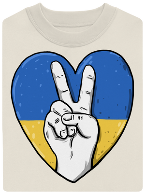 Ukrajina - Mír unisex mikina bez kapuce Off White